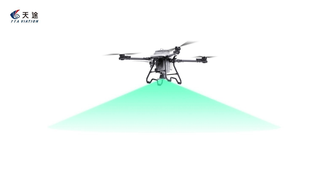 Drone de pulverização de carga útil agrícola com peso vazio de 20,8 kg e tempo de voo máximo de 20 minutos